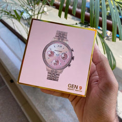 Evo GEN 9 Smartwatch for Women with Metal Strap & HD Display, Bluetooth Calling, 100+ Watch Faces, Health Tracker, Sports Modes & IP67 Waterproof(Rose Gold)