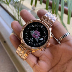 Evo GEN 9 Smartwatch for Women with Metal Strap & HD Display, Bluetooth Calling, 100+ Watch Faces, Health Tracker, Sports Modes & IP67 Waterproof(Rose Gold)