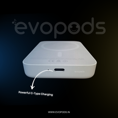 "Trending Combo: Evopods Pro (2nd Gen) β 100% ANC | Free 10000mAh MagSafe+ Cover | 6 Months Warranty | (Type-C) 100% Hassle-Free Warranty