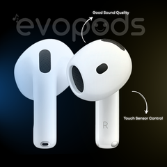 Combo: Evopods 4 -100% ANC + Magnetic Wireless 10000mAh Battery Pack + (USA Quality) Hassle-Free Warranty With FREE Case "