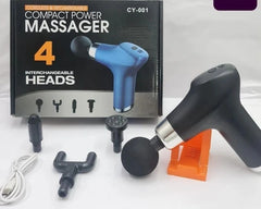 Evo COMPACT POWER MASSAGER CY-001 For Pain Relief Rechargeable Small Facial Gun Deep Tissue Massager - 6 Speed Settings