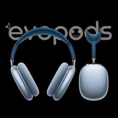 Evopods Max -ANC Wireless Over-Ear Headphones, Transparency Mode, Personalized Spatial Audio, Dolby Atmos & Deep Bass 48H Battery, 100% Hassle-Free 6 Month Warranty