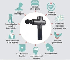 Evo COMPACT POWER MASSAGER CY-001 For Pain Relief Rechargeable Small Facial Gun Deep Tissue Massager - 6 Speed Settings