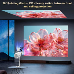 EVO Smart Android 11 Projector 8400 Lumens 4K Full HD | WiFi 6, Bluetooth 5.2 | Home Theater, Gaming, Office | Mini Portable LED Projector for Mobile, Laptop, TV Stick, PS5 (TS7 Projector)