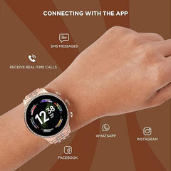 Evo GEN 9 Smartwatch for Women with Metal Strap & HD Display, Bluetooth Calling, 100+ Watch Faces, Health Tracker, Sports Modes & IP67 Waterproof(Rose Gold)