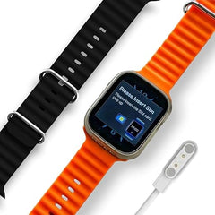 Evo S8 Ultra Smartwatch with 2.02" AMOLED Display, 4GB RAM 64GB Storage, 4G/5G SIM Support, Bluetooth Calling, Fitness Tracker & Social Media Apps | Free Extra Strap