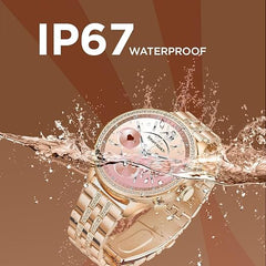 Evo GEN 9 Smartwatch for Women with Metal Strap & HD Display, Bluetooth Calling, 100+ Watch Faces, Health Tracker, Sports Modes & IP67 Waterproof(Rose Gold)