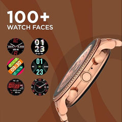 Evo GEN 9 Smartwatch for Women with Metal Strap & HD Display, Bluetooth Calling, 100+ Watch Faces, Health Tracker, Sports Modes & IP67 Waterproof(Rose Gold)
