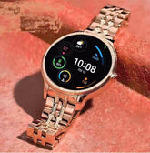 Evo GEN 9 Smartwatch for Women with Metal Strap & HD Display, Bluetooth Calling, 100+ Watch Faces, Health Tracker, Sports Modes & IP67 Waterproof(Rose Gold)