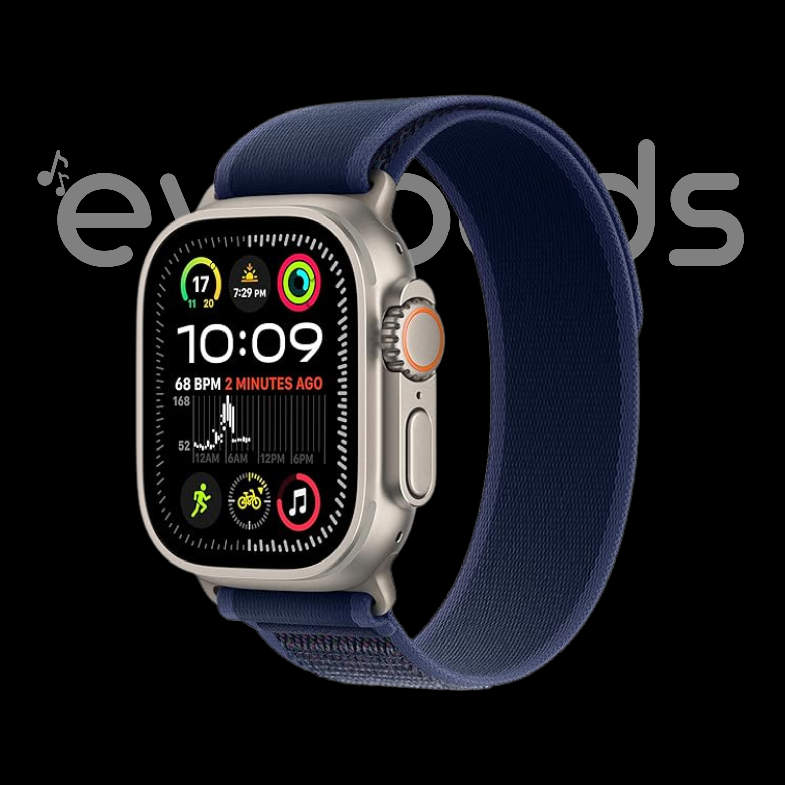 Evo Watch Ultra 2 [GPS +Cellular 49 mm] Smart Watch, Sports Watch with Premium Band Fitness Tracker, Precision GPS, Action Button, Bright Retina Display Bluetooth Calling with ON/OFF Logo