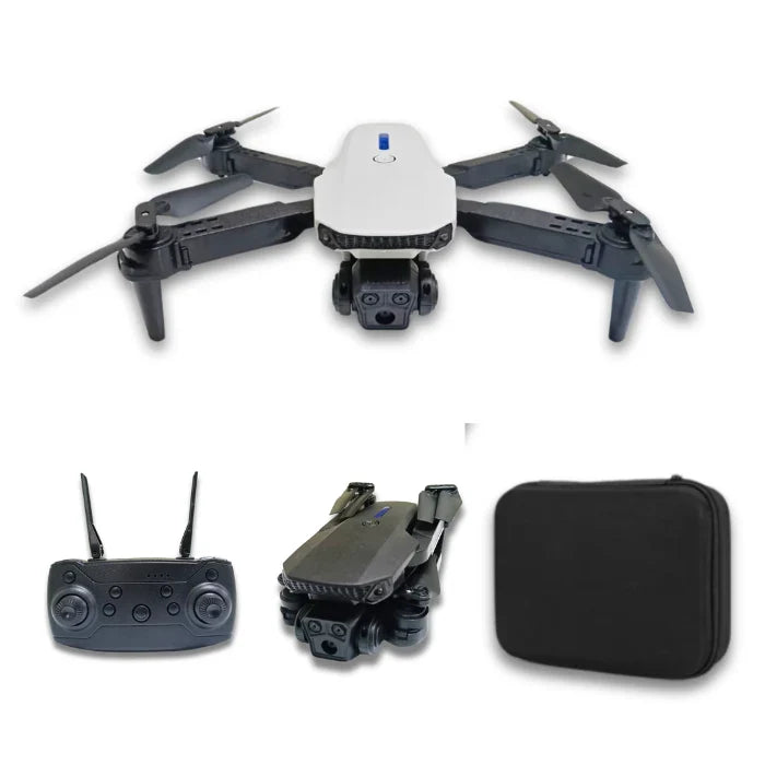 Evo Max E88  Drone Kit with 1080p HD Dual Cam Module Mini Drone 4K Camera Foldable Aerial Photography Quadcopter With Fixed Height And Stiff Remote Control Aircraft