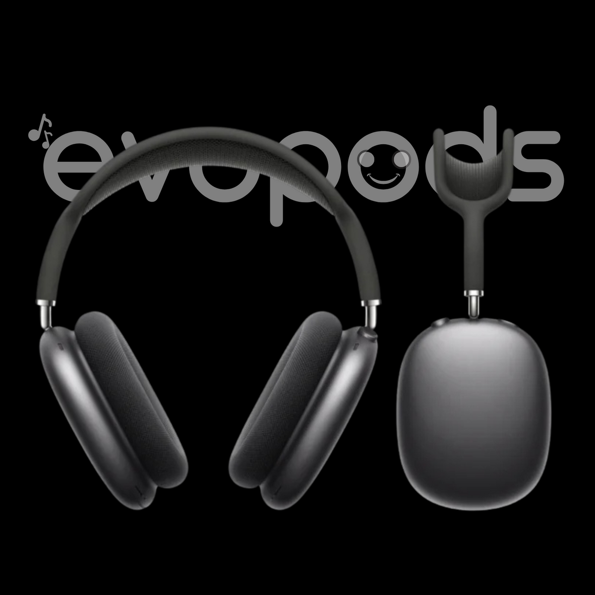 Evopods Max -ANC Wireless Over-Ear Headphones, Transparency Mode, Personalized Spatial Audio, Dolby Atmos & Deep Bass 48H Battery, 100% Hassle-Free 6 Month Warranty