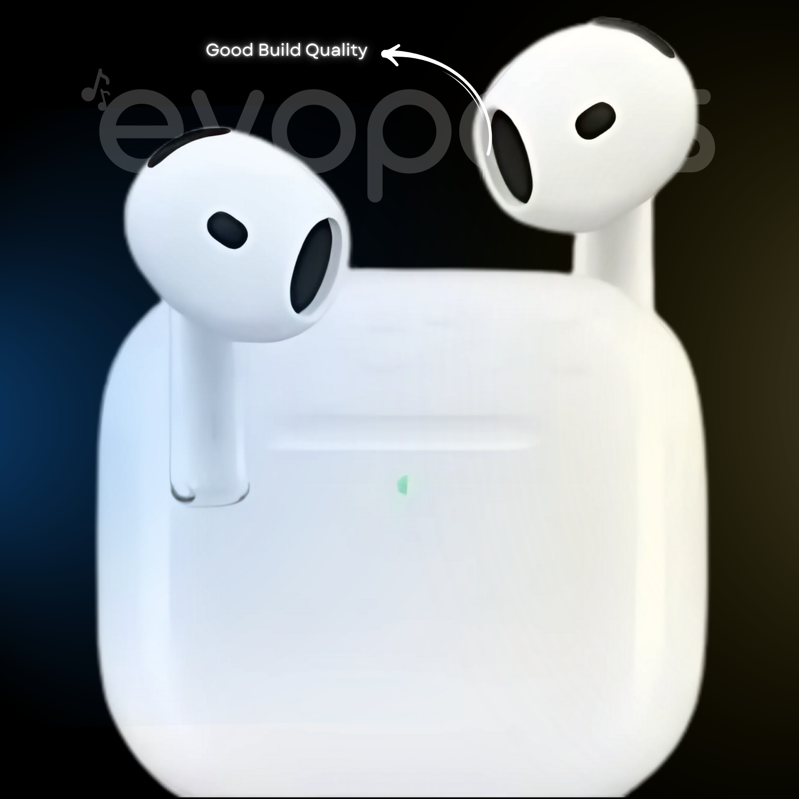 EvoPods 4 – 100%ANC ,Spatial Audio,Wireless Charging, 30 Hours Battery Life | 100% Hassle-Free Warranty With FREE Case