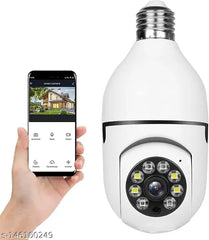 Evo Bulb Camera With WiFi and Full HD, Bulb Shape Wireless WiFi IP CCTV Security Camera with Coloured Night Vision