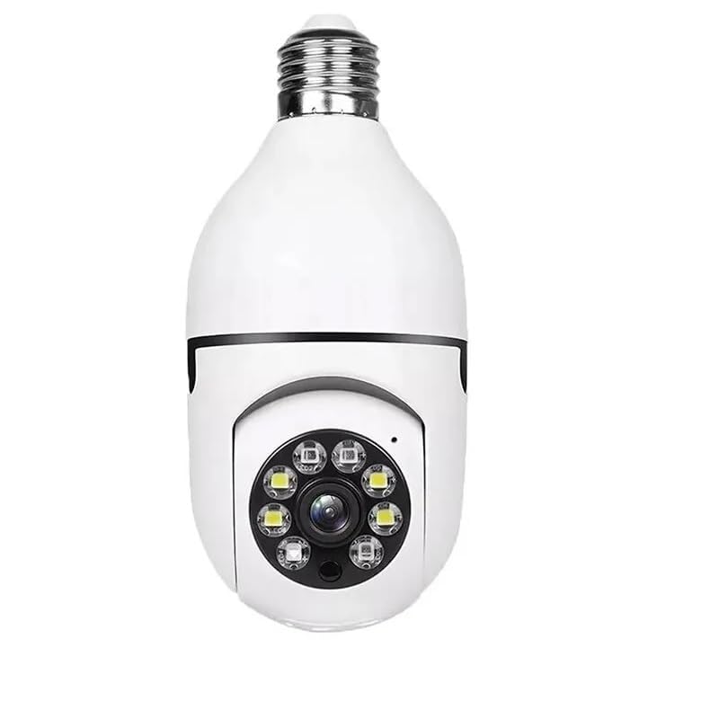 Evo Bulb Camera With WiFi and Full HD, Bulb Shape Wireless WiFi IP CCTV Security Camera with Coloured Night Vision