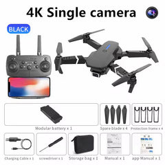 Evo Max E88  Drone Kit with 1080p HD Dual Cam Module Mini Drone 4K Camera Foldable Aerial Photography Quadcopter With Fixed Height And Stiff Remote Control Aircraft