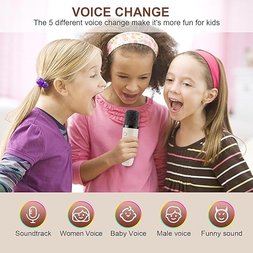Evo k12 Portable Karaoke Set with LED Bluetooth Speaker and Wireless Microphone/Multi Colour
