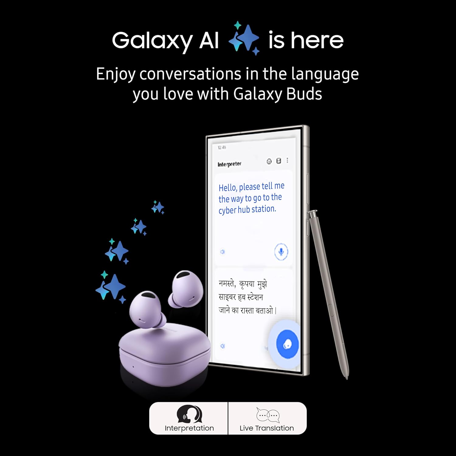 Evo Galaxy Buds 2 Pro, with Innovative AI Features, Bluetooth Truly Wireless in Ear Earbuds with Noise Cancellation