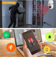 Evo Bulb Camera With WiFi and Full HD, Bulb Shape Wireless WiFi IP CCTV Security Camera with Coloured Night Vision