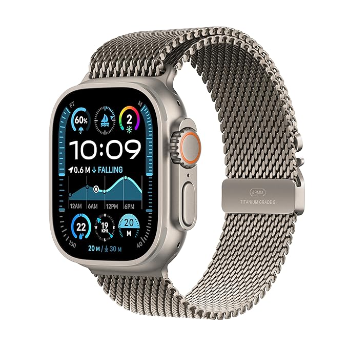 Evo Watch Ultra 2 [GPS +Cellular 49 mm] Smart Watch, Sports Watch with Premium Band Fitness Tracker, Precision GPS, Action Button, Bright Retina Display Bluetooth Calling with ON/OFF Logo