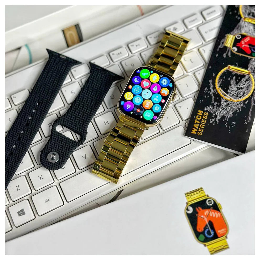 EVO Series 10 Golden Watch Metal Chain Belt