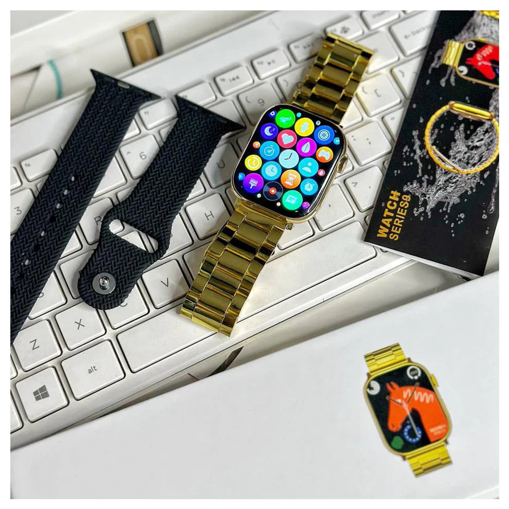 EVO Series 10 Golden Watch Metal Chain Belt