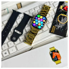 EVO Series 10 Golden Watch Metal Chain Belt