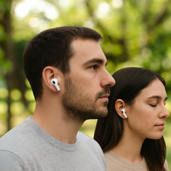 Evopods Display Screen 2 Premium Wireless Earbuds + 100% ANC with 1.41" Full HD Touch Screen + GPS Tracking (Find my evopods ) + 13mm High Deep Bass Drivers