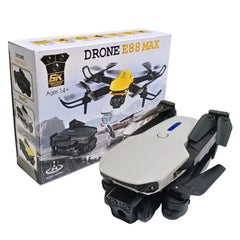 Evo Max E88  Drone Kit with 1080p HD Dual Cam Module Mini Drone 4K Camera Foldable Aerial Photography Quadcopter With Fixed Height And Stiff Remote Control Aircraft