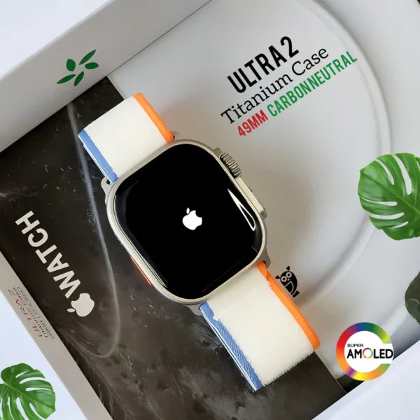 Evo Watch Ultra 2 [GPS +Cellular 49 mm] Smart Watch, Sports Watch with Premium Band Fitness Tracker, Precision GPS, Action Button, Bright Retina Display Bluetooth Calling with ON/OFF Logo