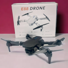 Evo Max E88  Drone Kit with 1080p HD Dual Cam Module Mini Drone 4K Camera Foldable Aerial Photography Quadcopter With Fixed Height And Stiff Remote Control Aircraft