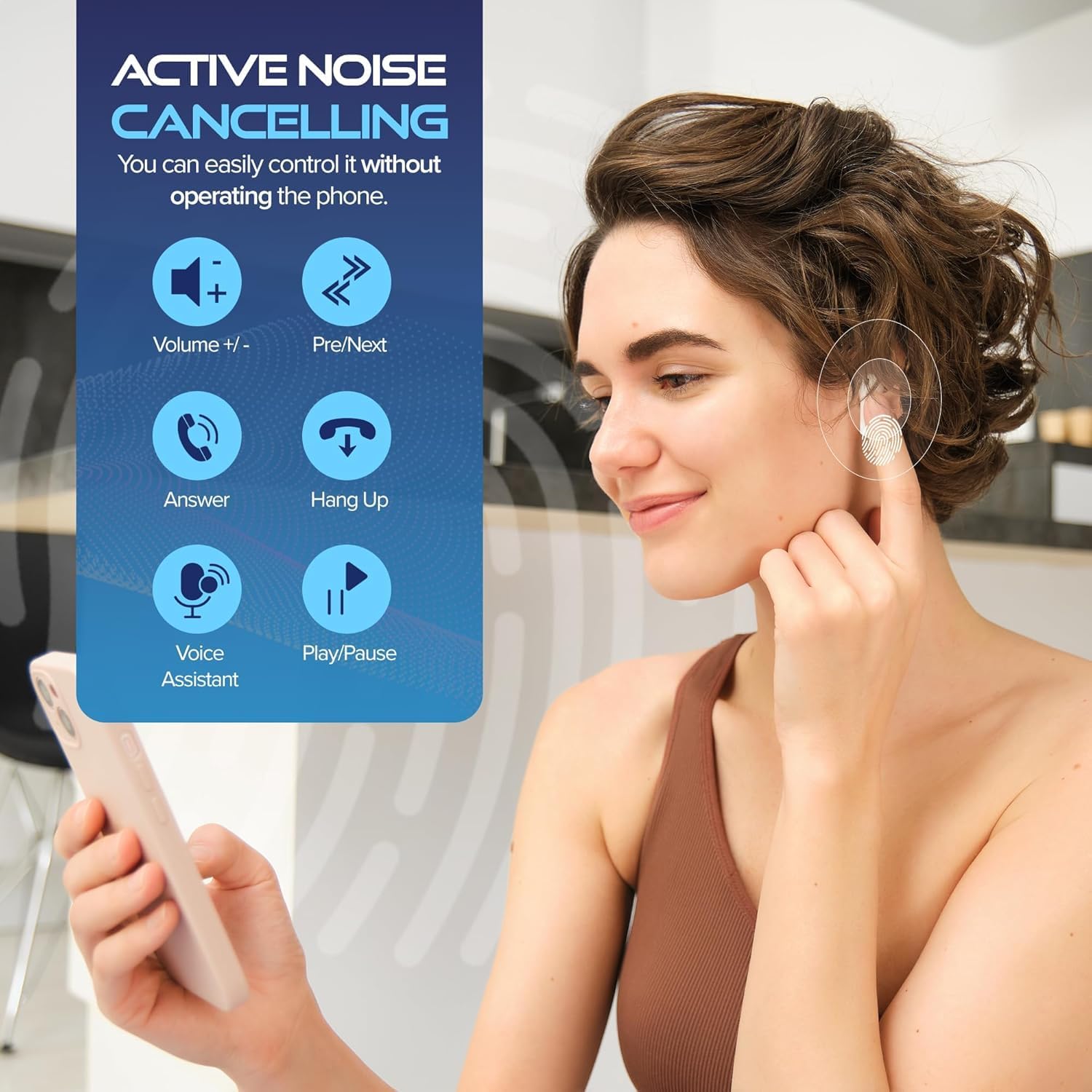 Evopods Pro (2nd generation) with 100% Active Noise Cancellation,36H Battery, 100% Hassle-Free 6 Month Warranty With FREE Silicone Case
