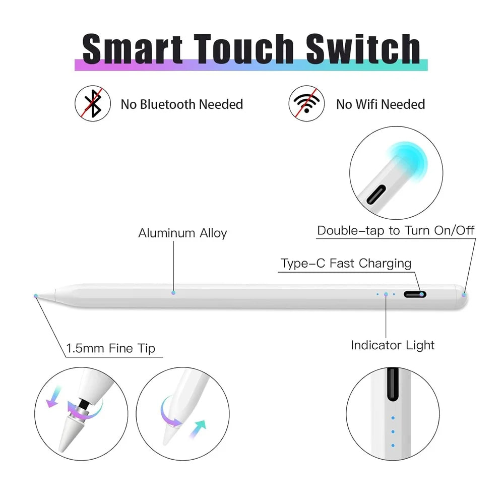 Evo Universal Stylus Pen Compatible With Ios &Android Enabled Devices, High Precision Rechargeable